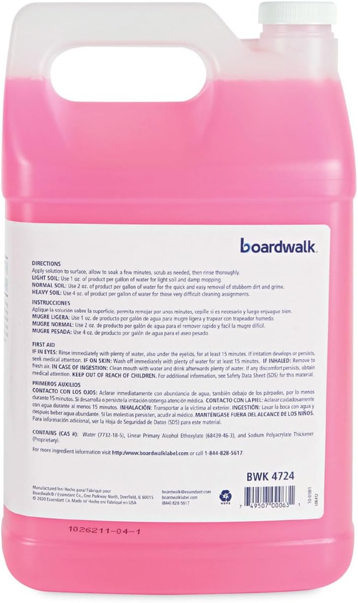 Boardwalk 570600-41ES01 1 Gallon Bottle Unscented Industrial Strength Glass Cleaner (4/Carton)