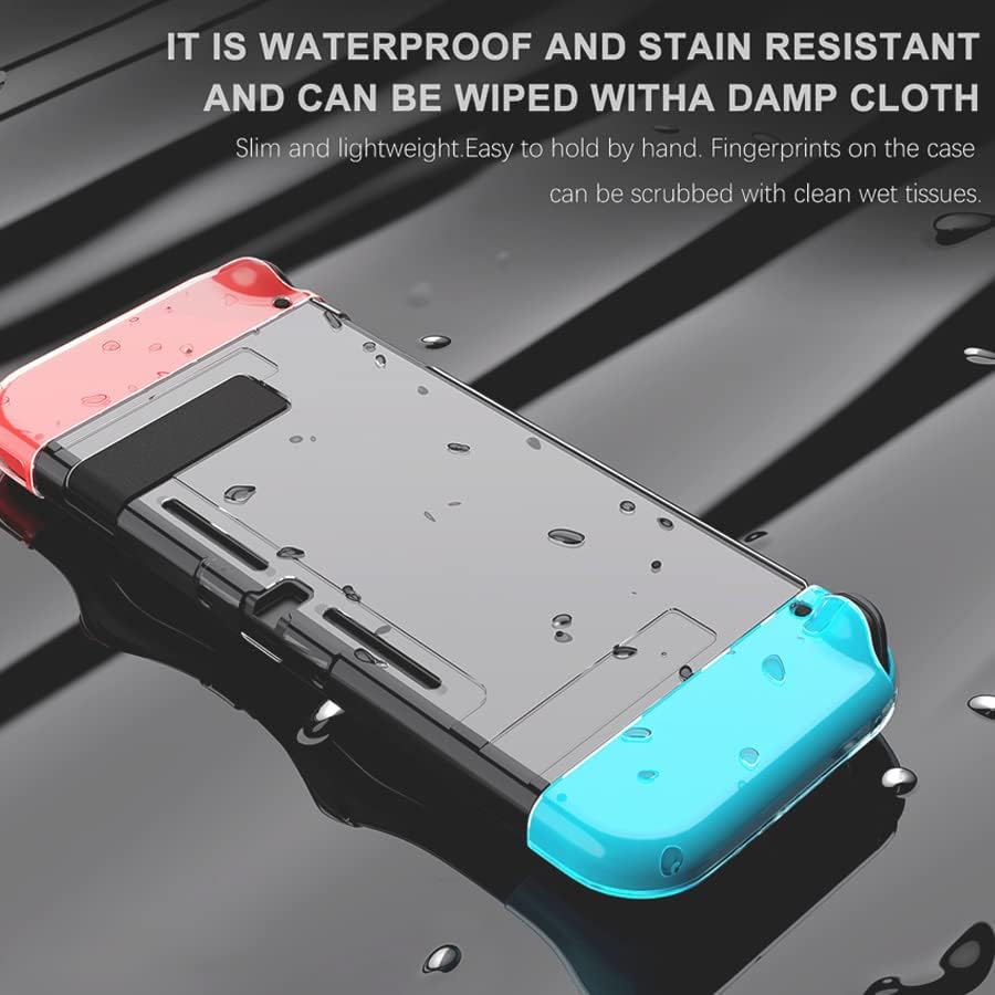 Clear Case for Switch Console and Joy-Cons, Transparent Protective TPU Cover Soft Flexible Shell - Image 6