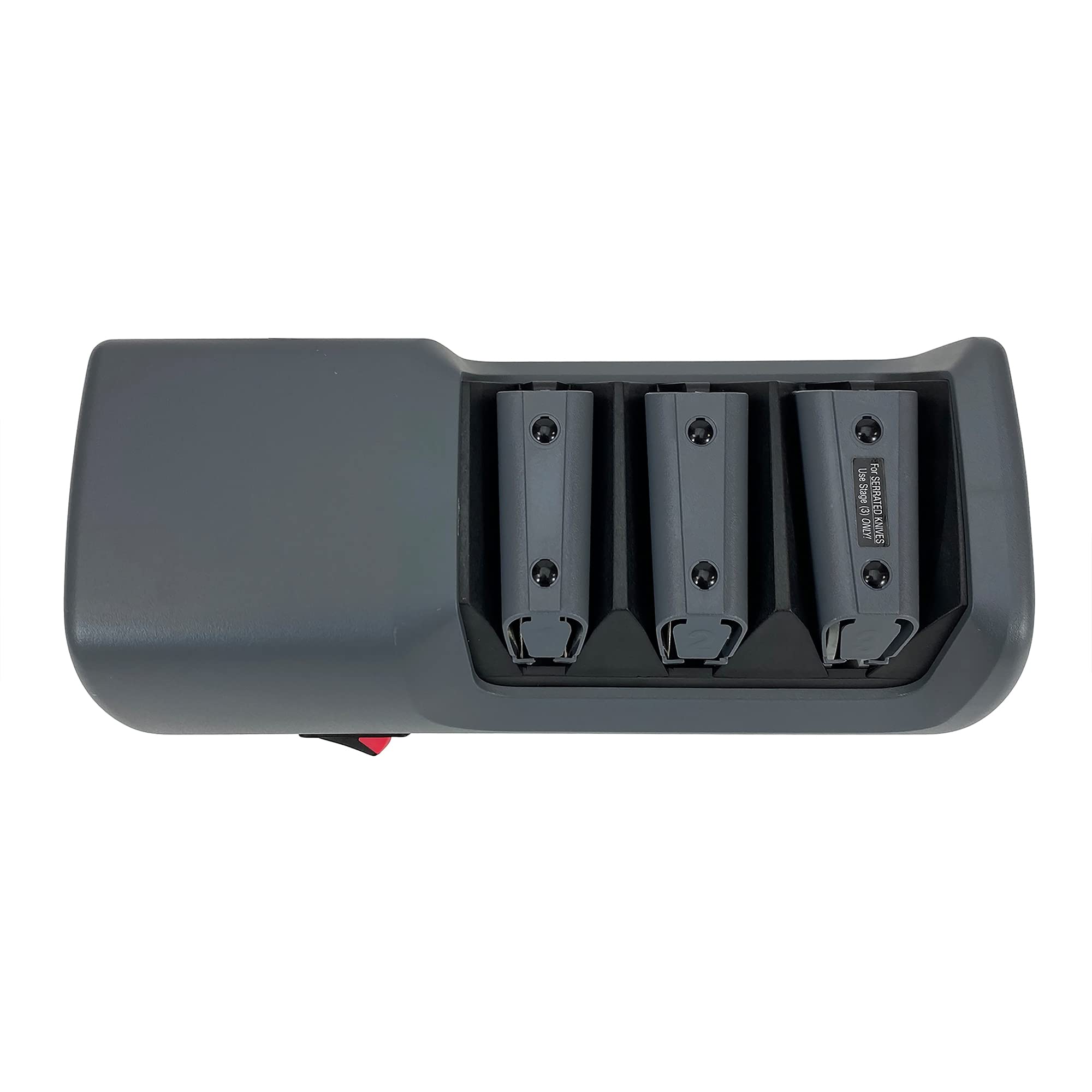 EdgeCraft E120 Elektrischer Messerschärfer für 20 Grad gerade und gezackte Messer, Diamantschleifmittel, Präzisionswinkelkontrolle, 3-stufig, Grau