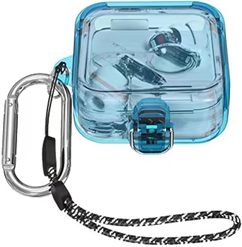 VAEKNVG - Funda para Nothing Ear 2, funda protectora absorbente de golpes para auriculares Nothing Ear 2, carcasa rígida de TPU con mosquetón y