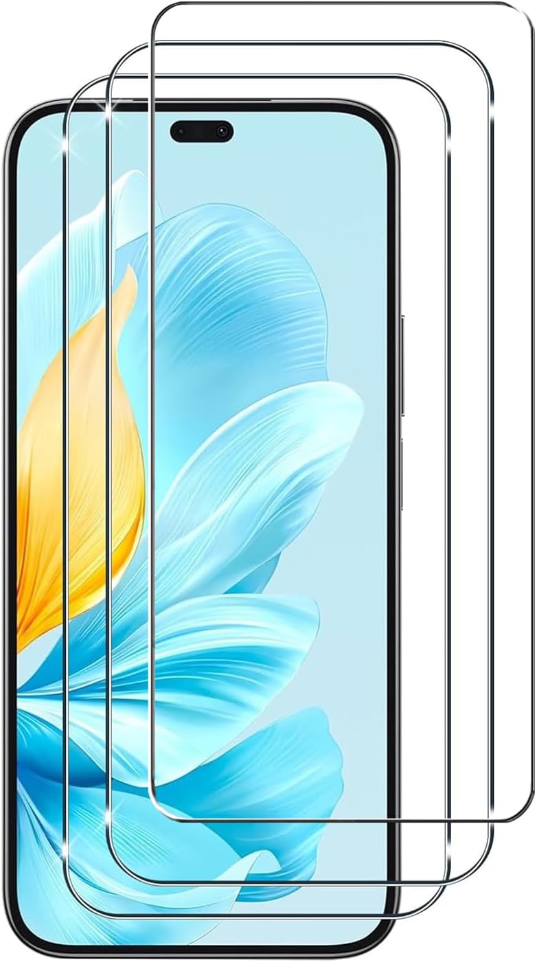 [3 Pack] Tempered Glass for Honor 200 Lite 5G Screen Protector,9H Hardness High Definition Full Covered Clear Scratch Resistant Bubble Free Anti-Fingerprints