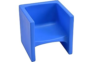 Children's Factory 1-Pack Cube Chair for Kids' Blue