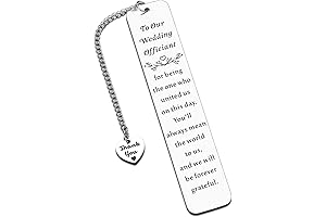 Beautiful Wedding Officiant Gift Bookmarks with Elegant Design