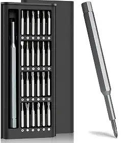 Kit Conjunto de Chave de Fenda 24 em 1 com Estojo Magnético Precisão Ideal para Reparos em Celulares, Notebooks, Relógios e Eletrônicos em Geral Premium