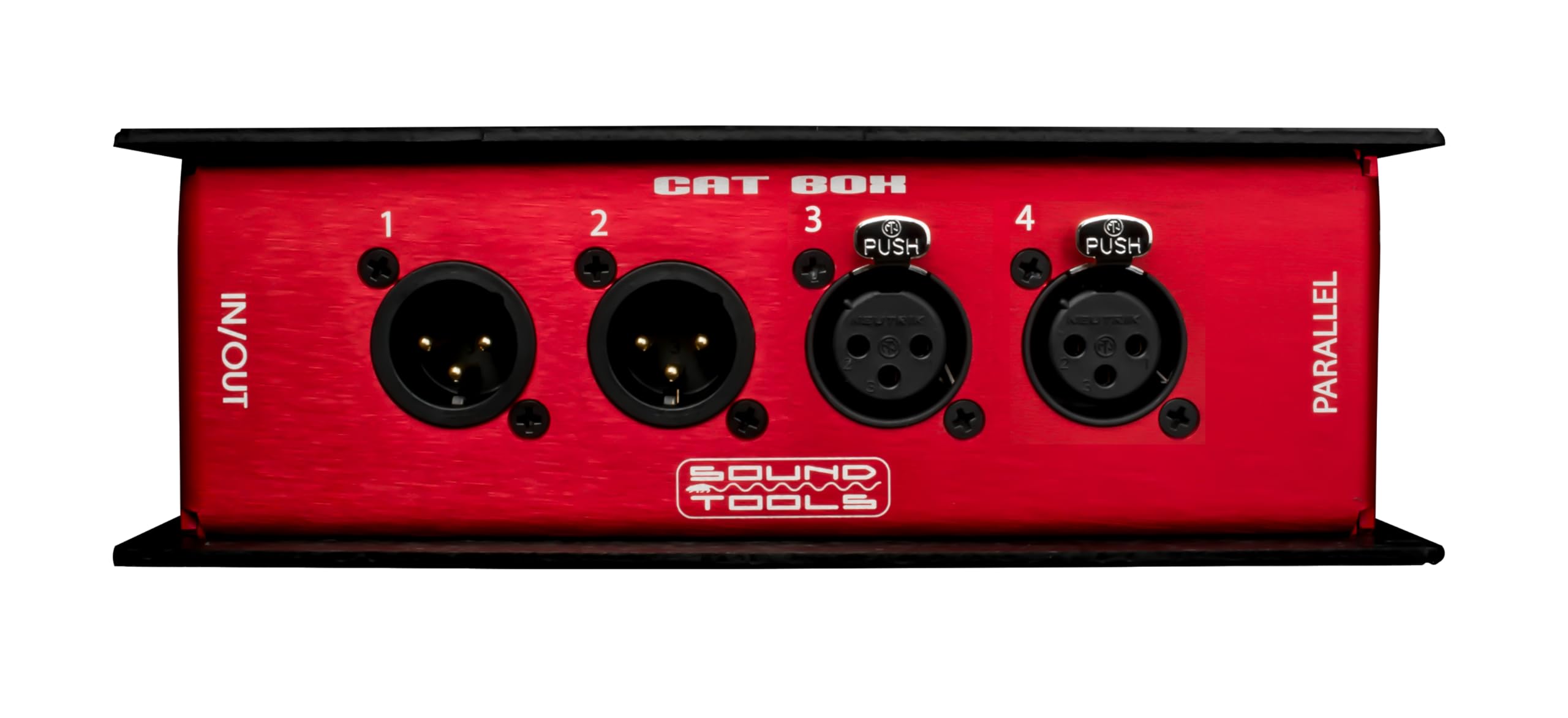 CAT Box MFX - 2 Male 2 Female XLR Stage Box with Analog Audio Over Shielded CAT Cable. Send 4 Channels of Audio, DMX, Clear-Com or AES.