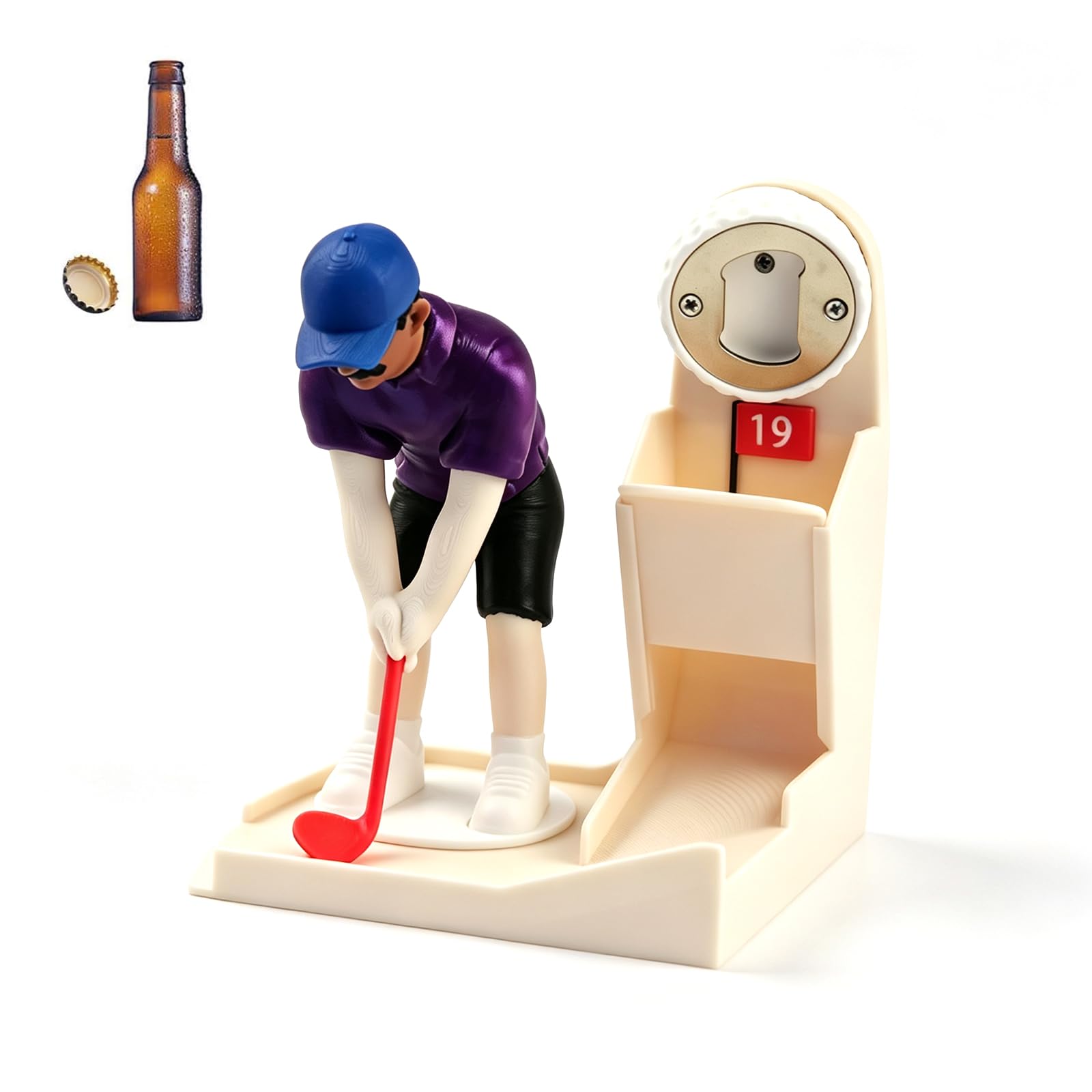 Golf Bottle Opener, Novelty Golfer Figurine Bar Tool