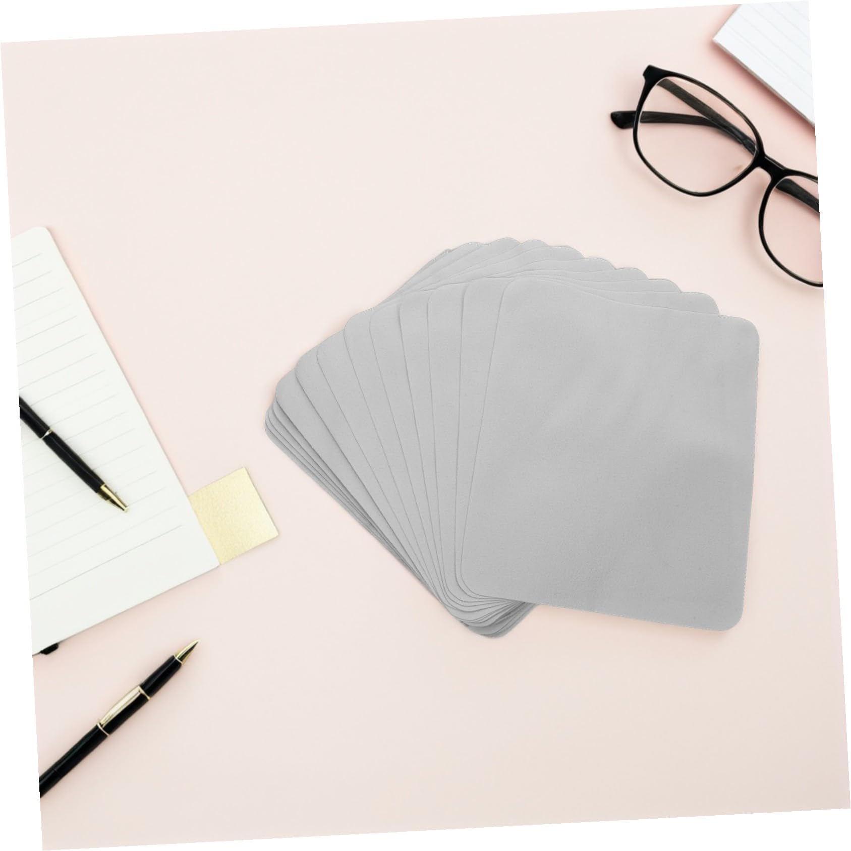 Beaupretty 100 Pièces Lentille En Tissu De Nettoyage En Microfibre Tissu De Lingettes En Verre Des Yeux D'ordinateur Portable Essuieur D'objectif D'objectif Grey