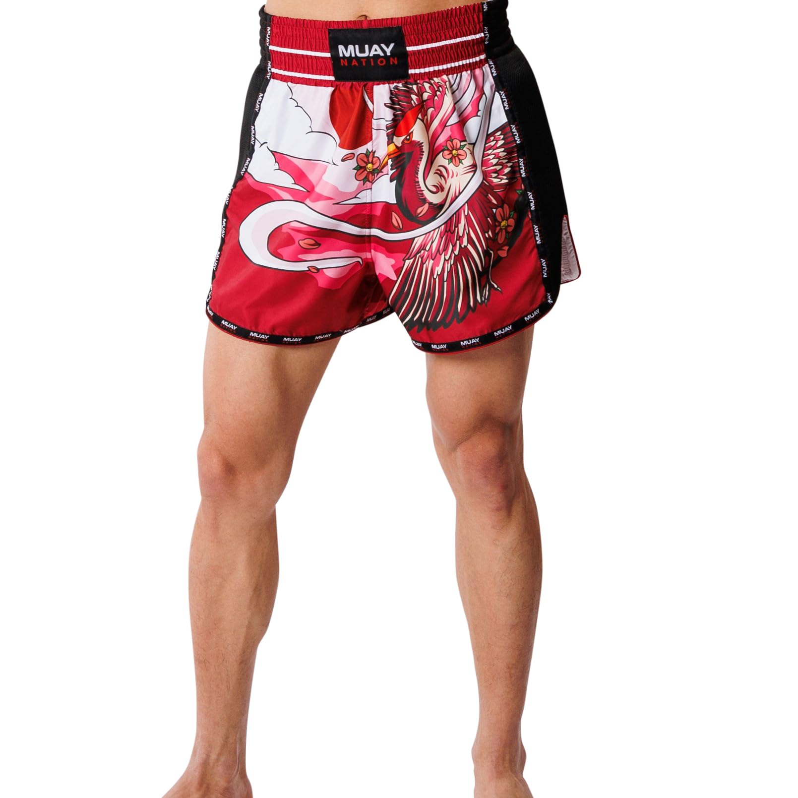 Pantaloncini da Muay Thai per uomo e donna, taglio aderente, per MMA, boxe, kickboxing, abbigliamento per arti marziali