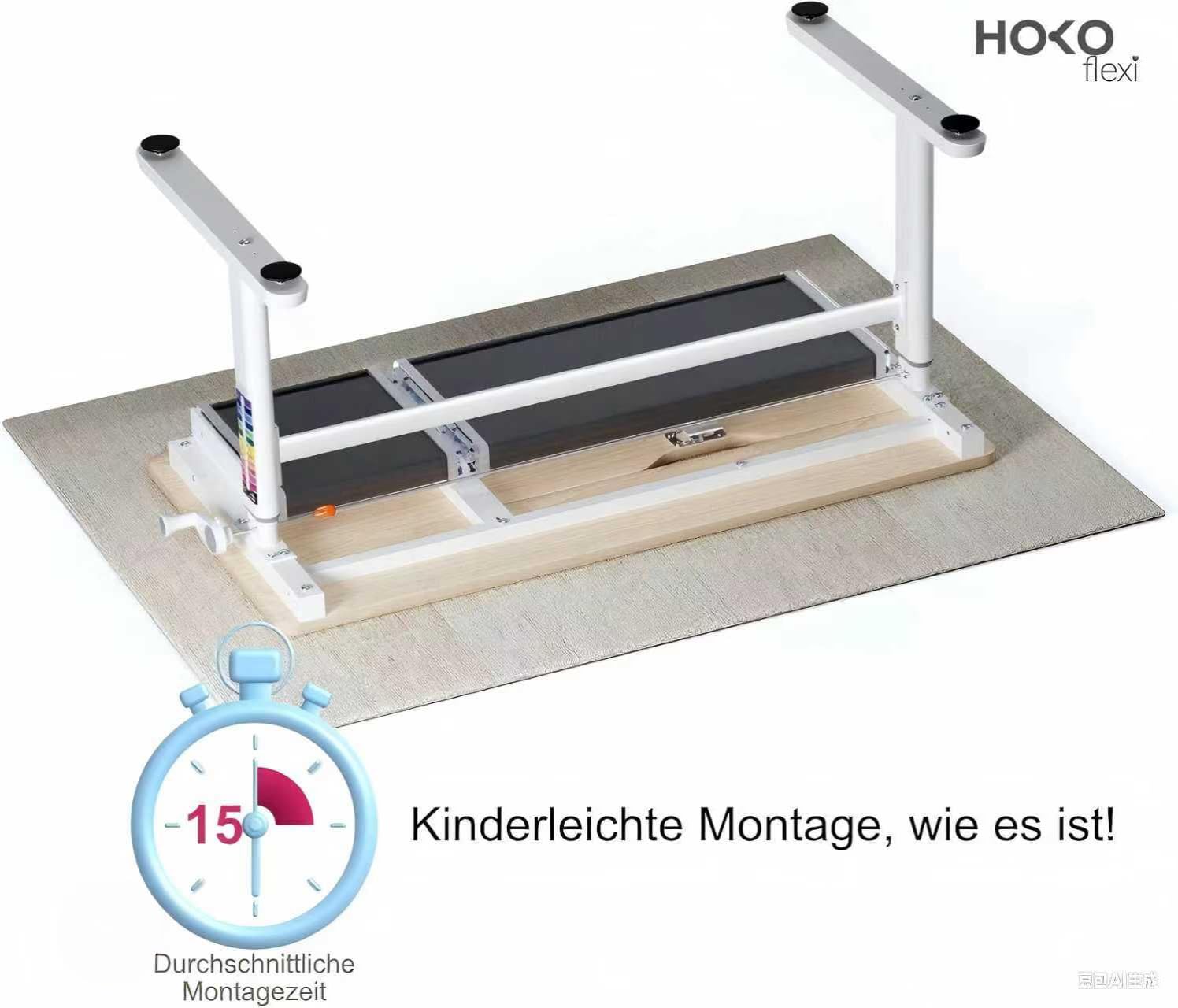 HOKO Kinderschreibtisch höhenverstellbar, Schreibtisch Kinder 120x60 cm | Kinderschreibtische mit 80x40 cm neigbare Tischplatte & Schubladen, Jugendschreibtisch für Kinder ab 6 Jahren, Weiß, ELIN