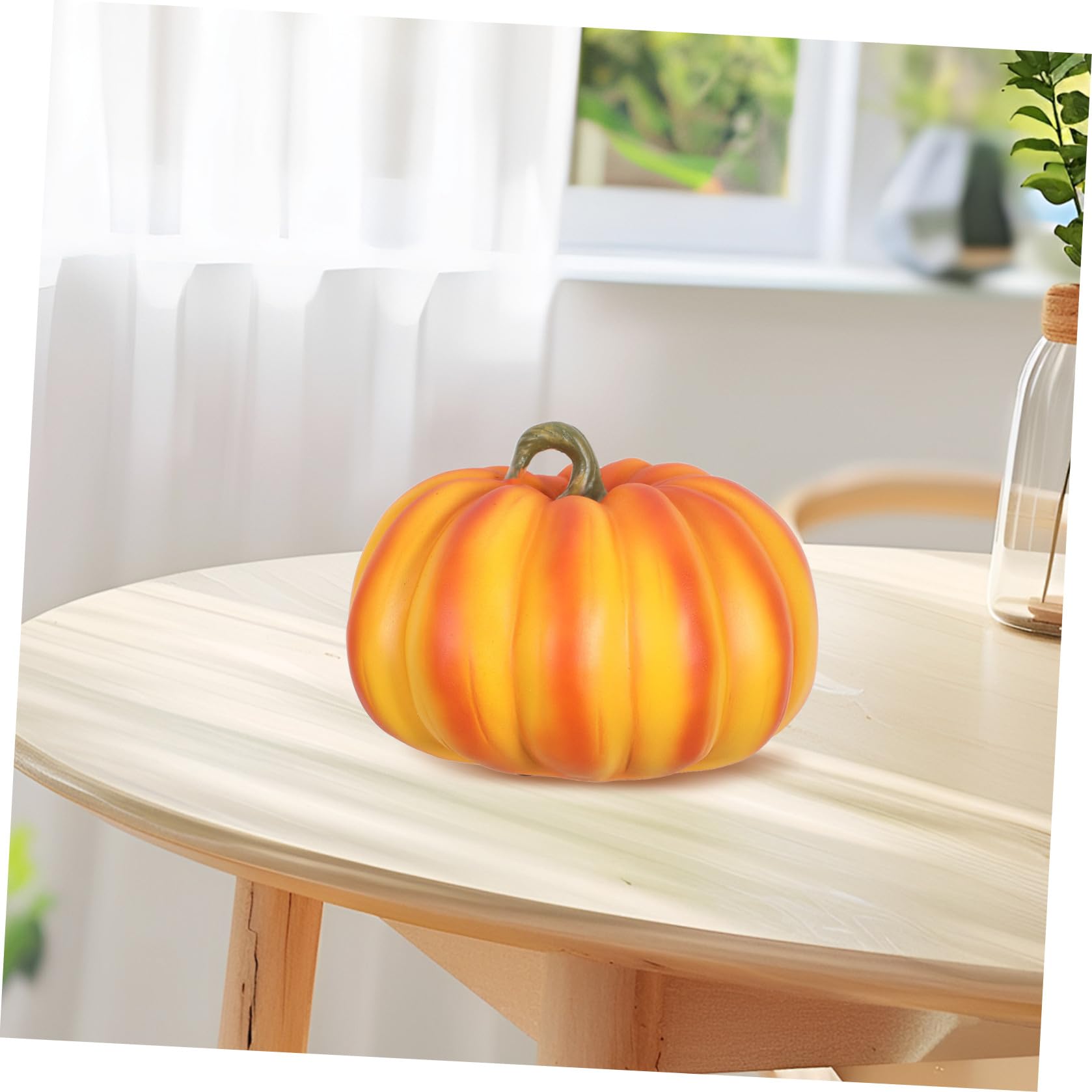 DOITOOL Decorazione Sintetica Halloween di in di Zucca Resina e Forma a Arancione, Raffinata Facile da Pulire Autunnale per Arredamento Casa e Festa