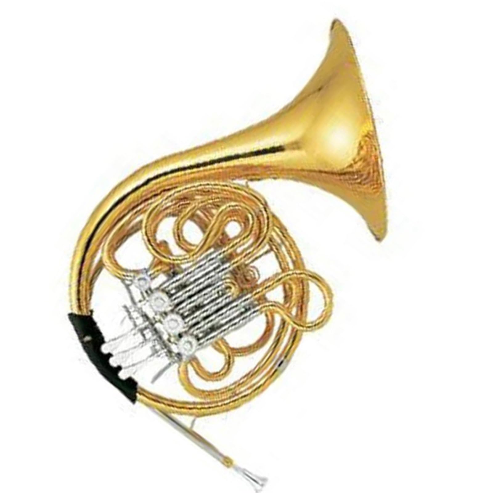 Róg Francuski Instrumenty Muzyczne Profesjonalne Wykonanie Złoty Lakier F Bb Klucz Podwójny Róg Francuski