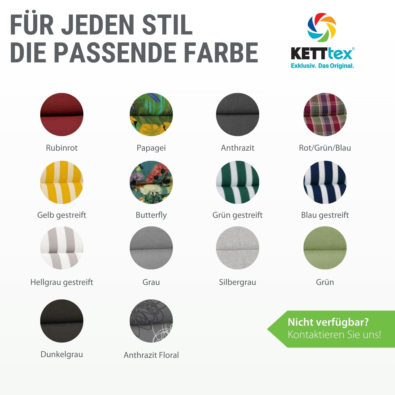 Auflage Niederlehner anthrazit floral I Gartenstuhl Polster 100x50x7cm I hochwertige und Pflegeleichte Sesselauflage I Wetter- und formbeständige Stuhlauflage I KTH3 Sitzauflage