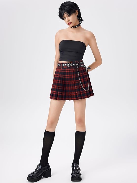 CIDER Tube Tops for Women Ruched Front - Strapless Crop Going Out Bandeau Summer Knit Tank