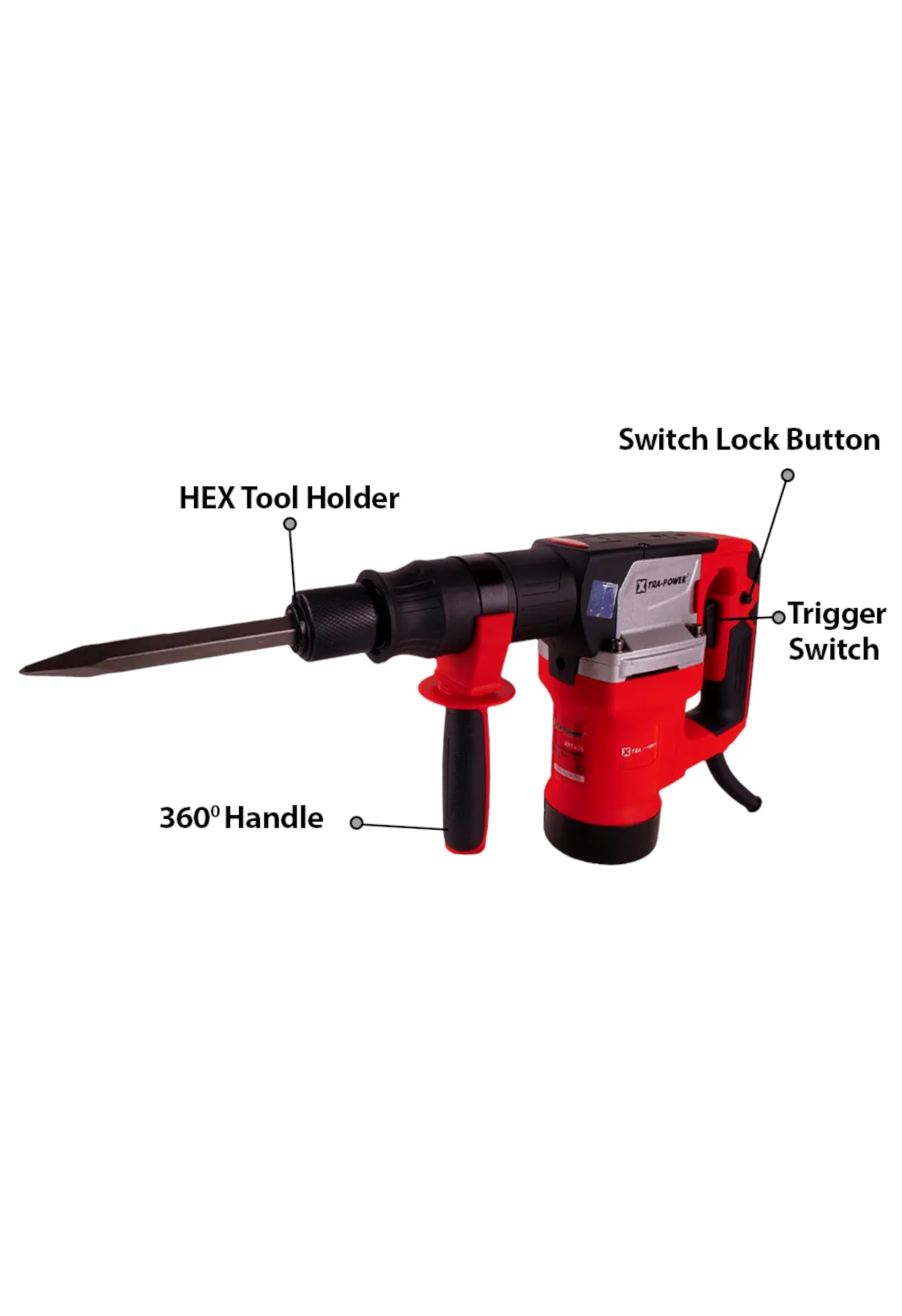 Xtra Power Demolition Hammer 17 MM (XPT 436) 1080 Watts 220/240 V