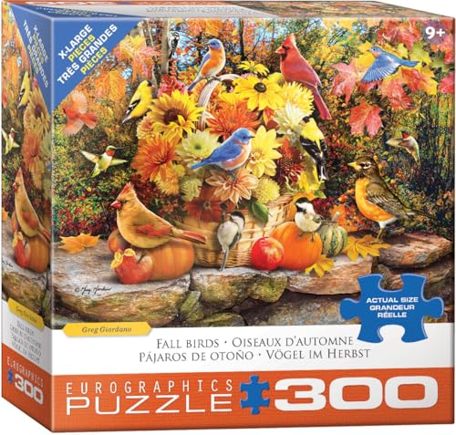 Fall Birds, Family Oversize Puzzles, Artist Series, Eurohgraphics Jigsaw Puzzles, 300 Pieces