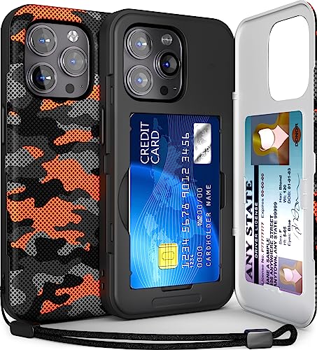 TORU for iPhone 14 Pro Wallet Case with Card Holder, Hidden ID Credit Card Slot Flip Kickstand