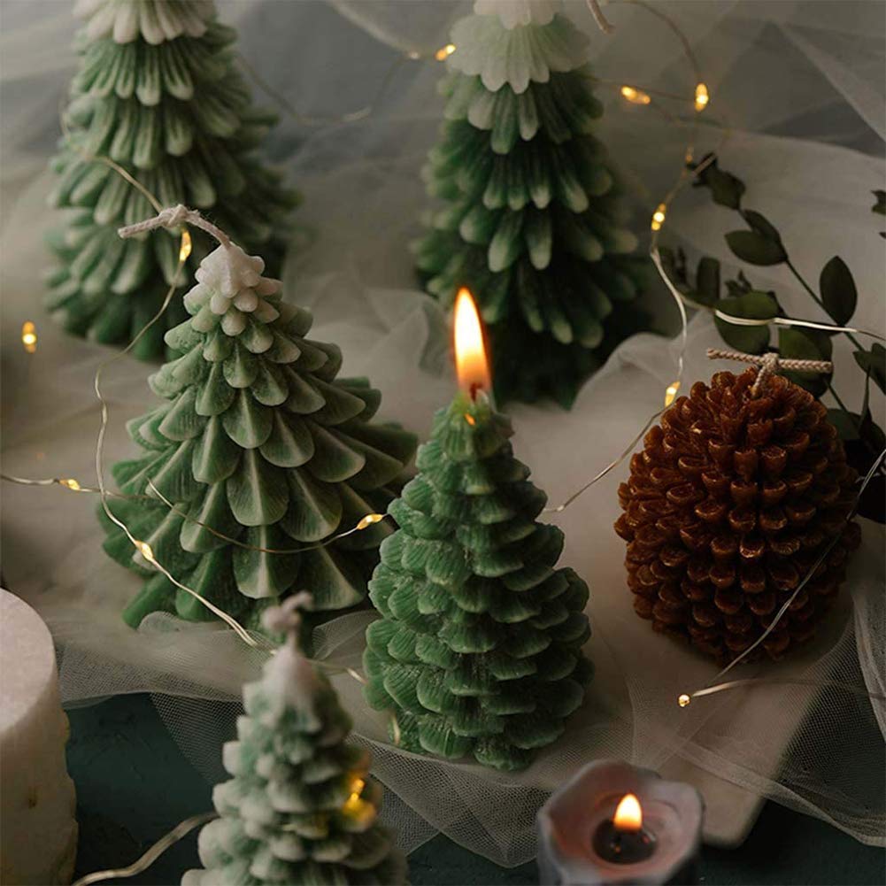 Moule En Silicone 3D Arbre De Noël - 6 Cavités Pour Gâteaux Mousse, Chocolat, Savon, Bougies