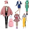 Doll Clothes and Accessories, Lance Home 5 Sets Fashion Outfits Autumn Dresses Spring Clothes Sweater Pants Hat Shoes Suitcase For 11.5 Inch Dolls Accessories Baby Gifts