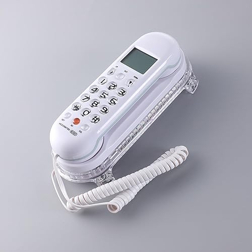 Miniatura 6 de Elegante base de cristal con cable para montaje en pared Teléfono fijo B365 Teléfono fijo Pantalla LCD Llamada Funciones Redail Teléfono Extensión