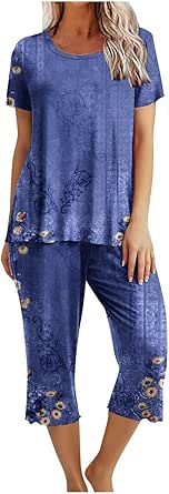 Générique Pyjama Homme Ete Coton Ensemble De Pyjama Col Rond T-Shirt Top & Short Vêtements De Nuit Boutonné Pyjashort Homme Bas De Pyjama Vêtement De Nuit Sleepwear Haut Et Bas Vêtement Pas