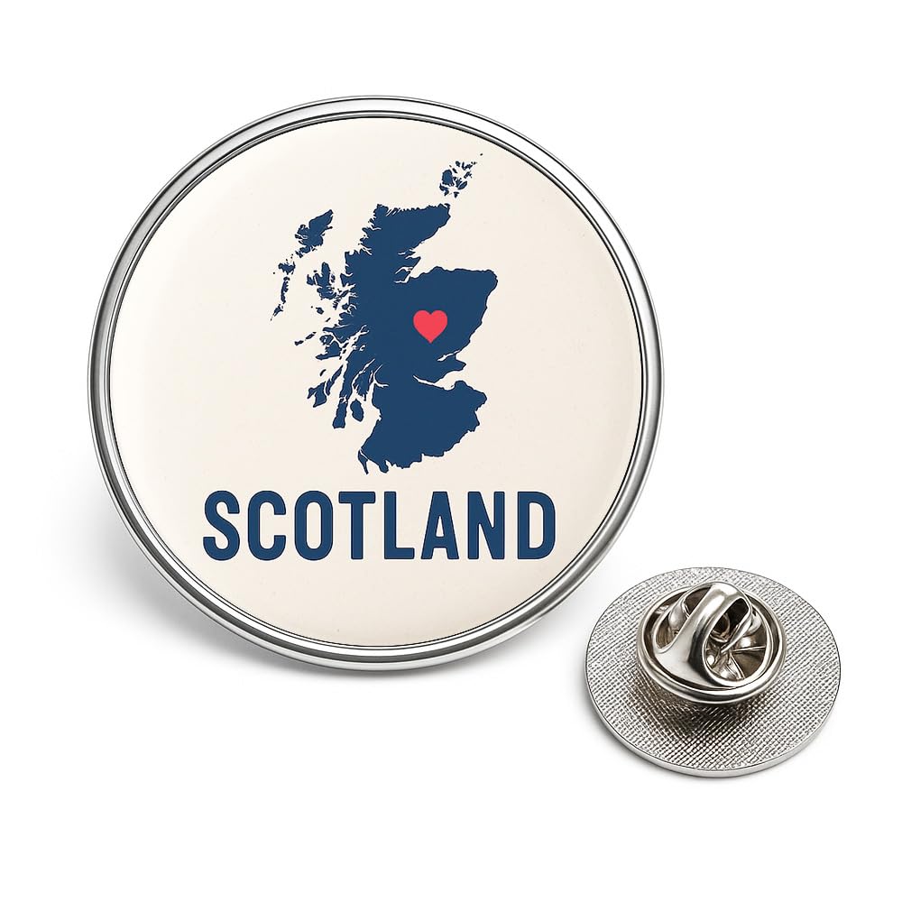 Scottish Pin Badge Scotland Flag Highland Cow Funny Scottish Sayings Pins Metal Lapel Badges for Scots Scottish Gift Souvenir Clan Tartan Designs Keep the Heid Stay calm Lion (Scotland Map)