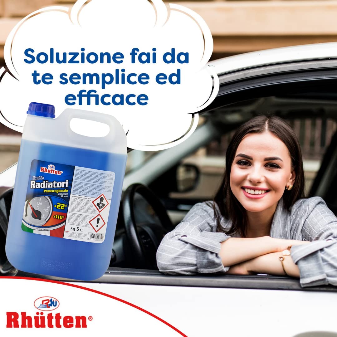 Liquido Radiatori -22°C, Liquido Permanente Tradizionale Blu a Base Glicolica, 5Kg