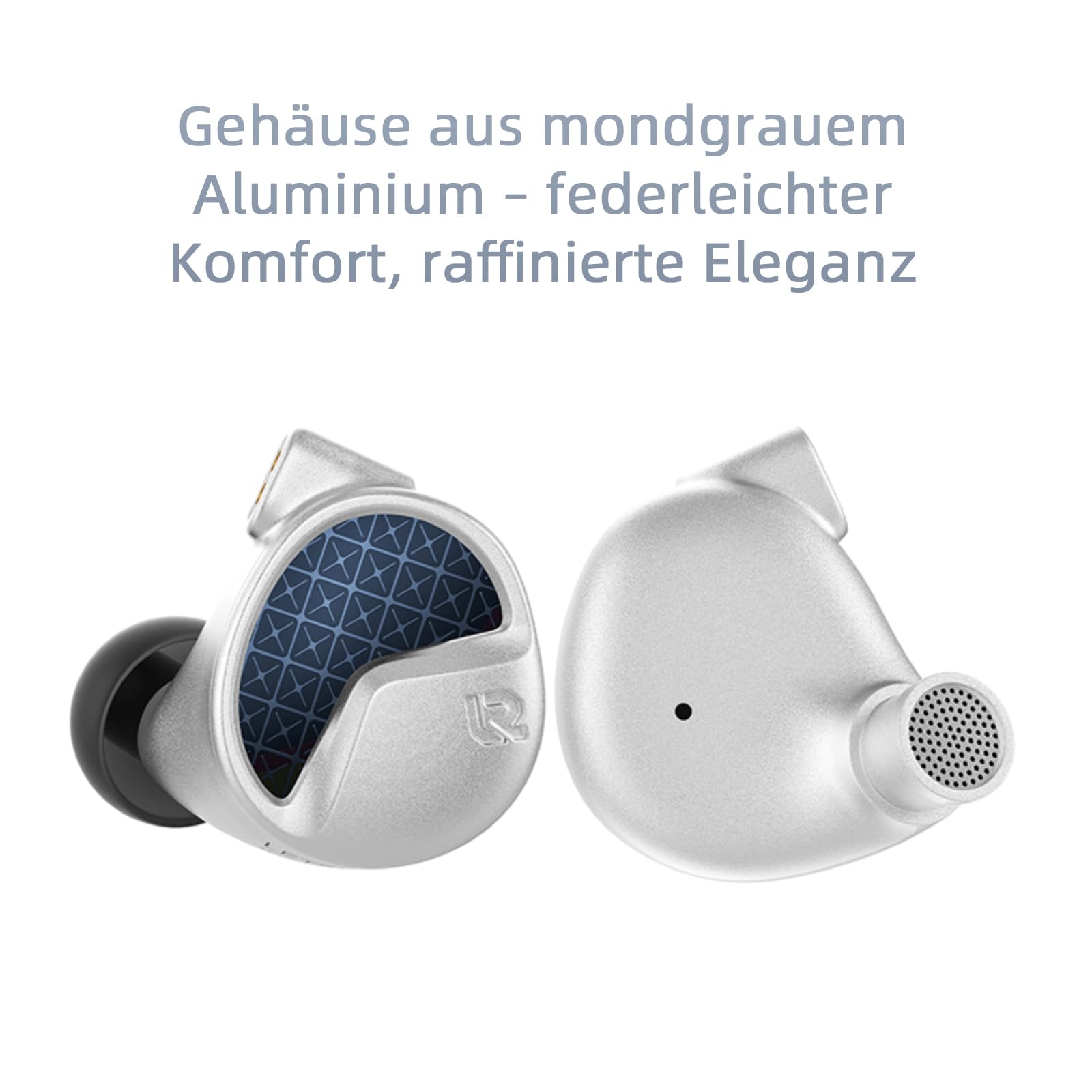 AOSHIDA LETSHUOER Astralis In-Ear Kopfhörer, 15,5 mm Planarer Magnetischer Treiber IEMs HiFi Ohrhörer, Planar-IEMS mit Abnehmbarem Silberplattiertem Kupferkabel für Audiophile und Musiker