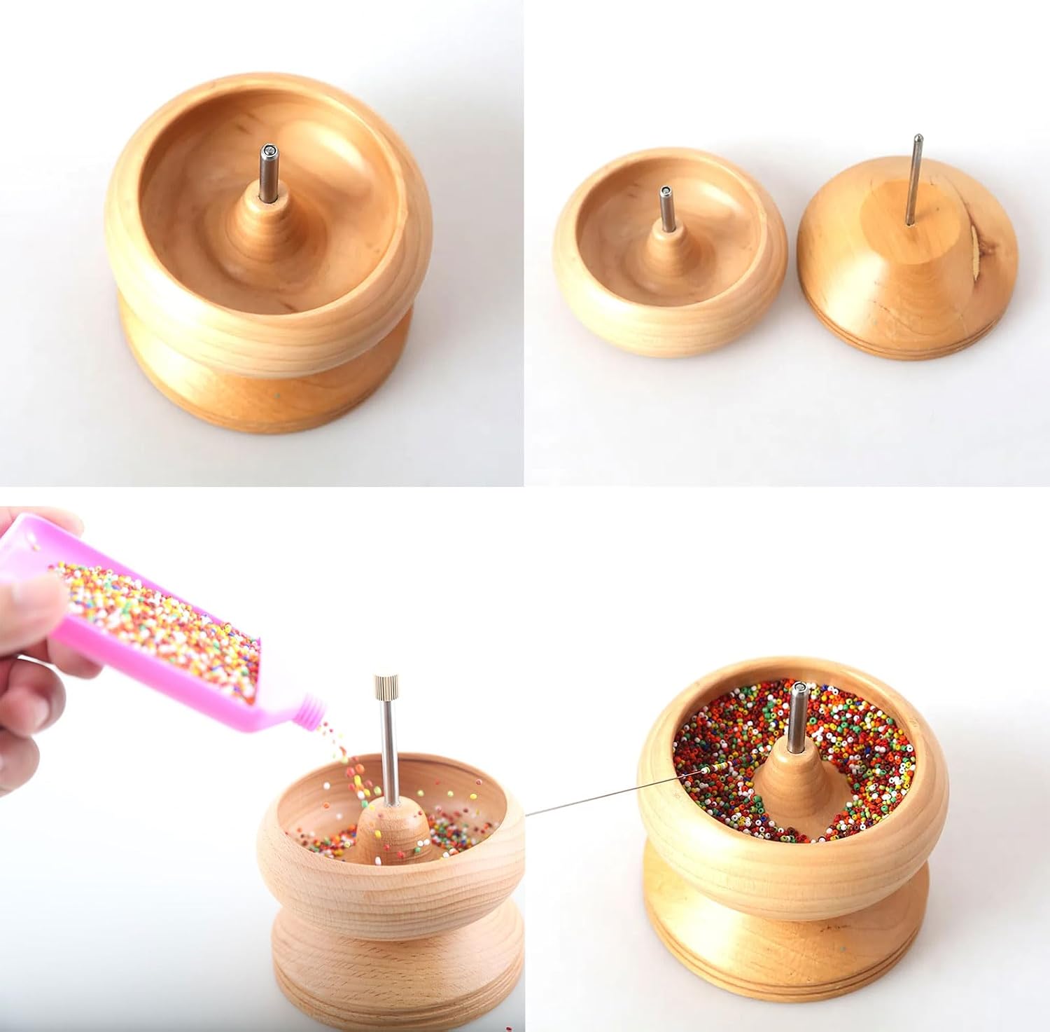 Ywmsfl Bead Loader Beading Spinner Quickly Bowl for Beads Waist Beads Bracelets Bowl Spinner Piercer Loader