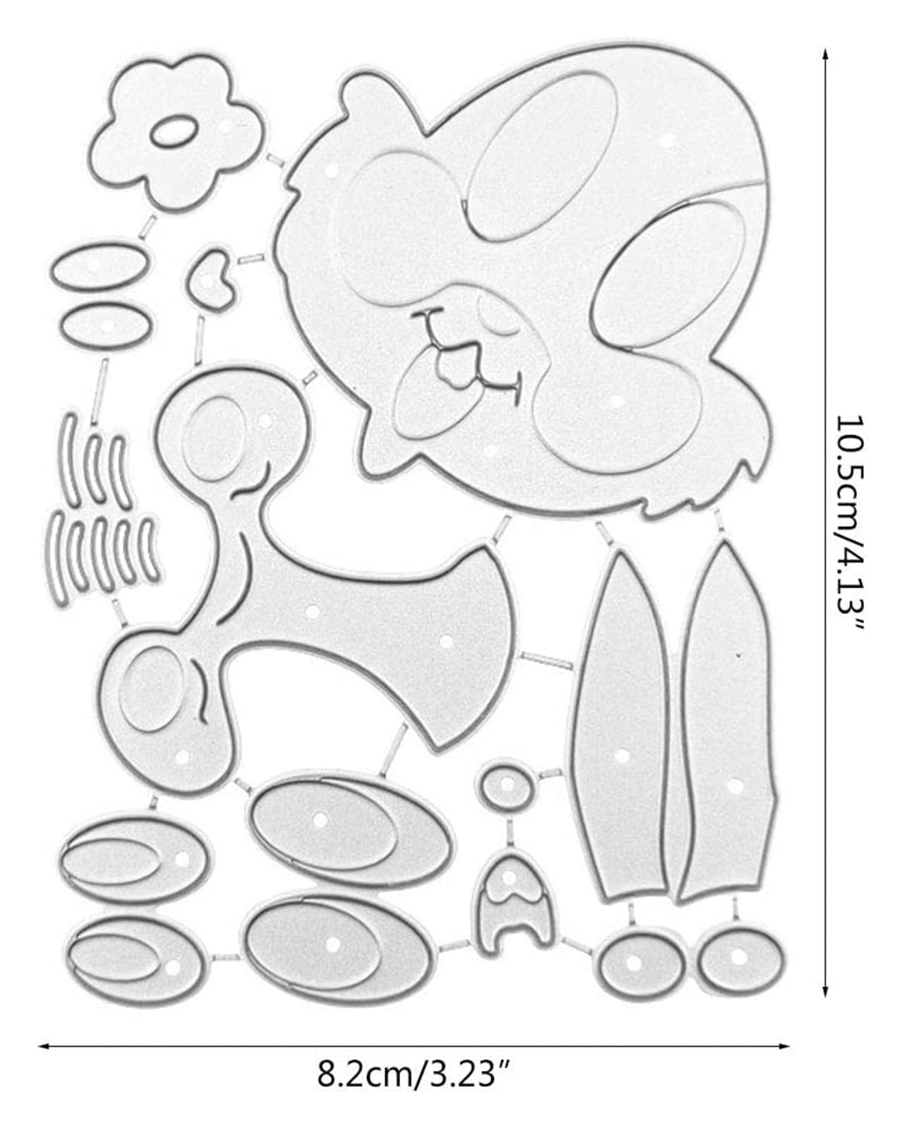 DIY Scrapbook Album Stanzformen Neue Stanzformen Kaninchenkopf Metall Stanzformen Schablone Scrapbooking DIY Album Stempel Papier Karte