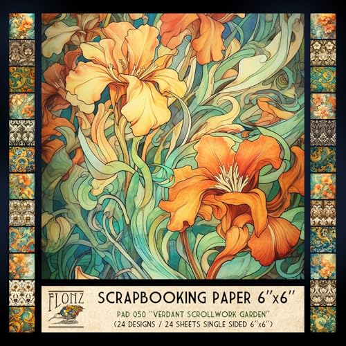 Papier pour scrapbooking à motif botanique pour créer vos herbiers et albums souvenirs