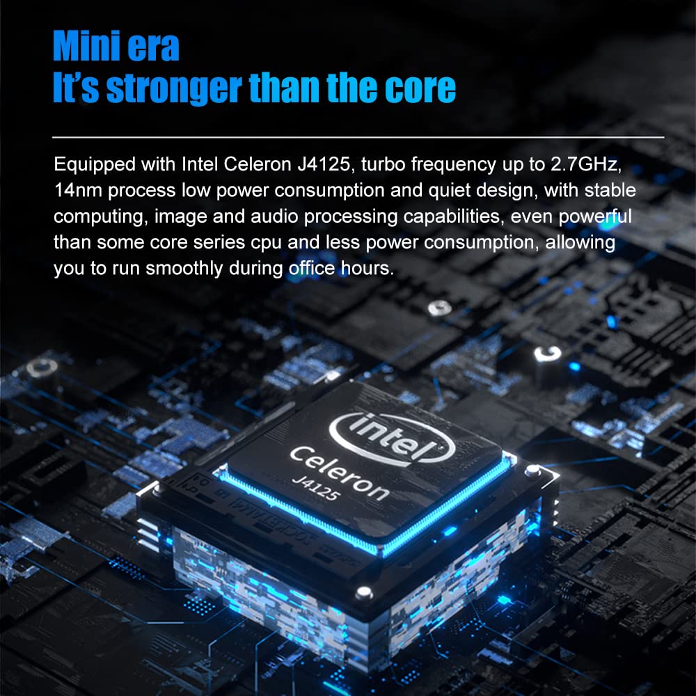 Amazon.com: Desktop Mini PC Intel Celeron-J4125 4-Core 4-T