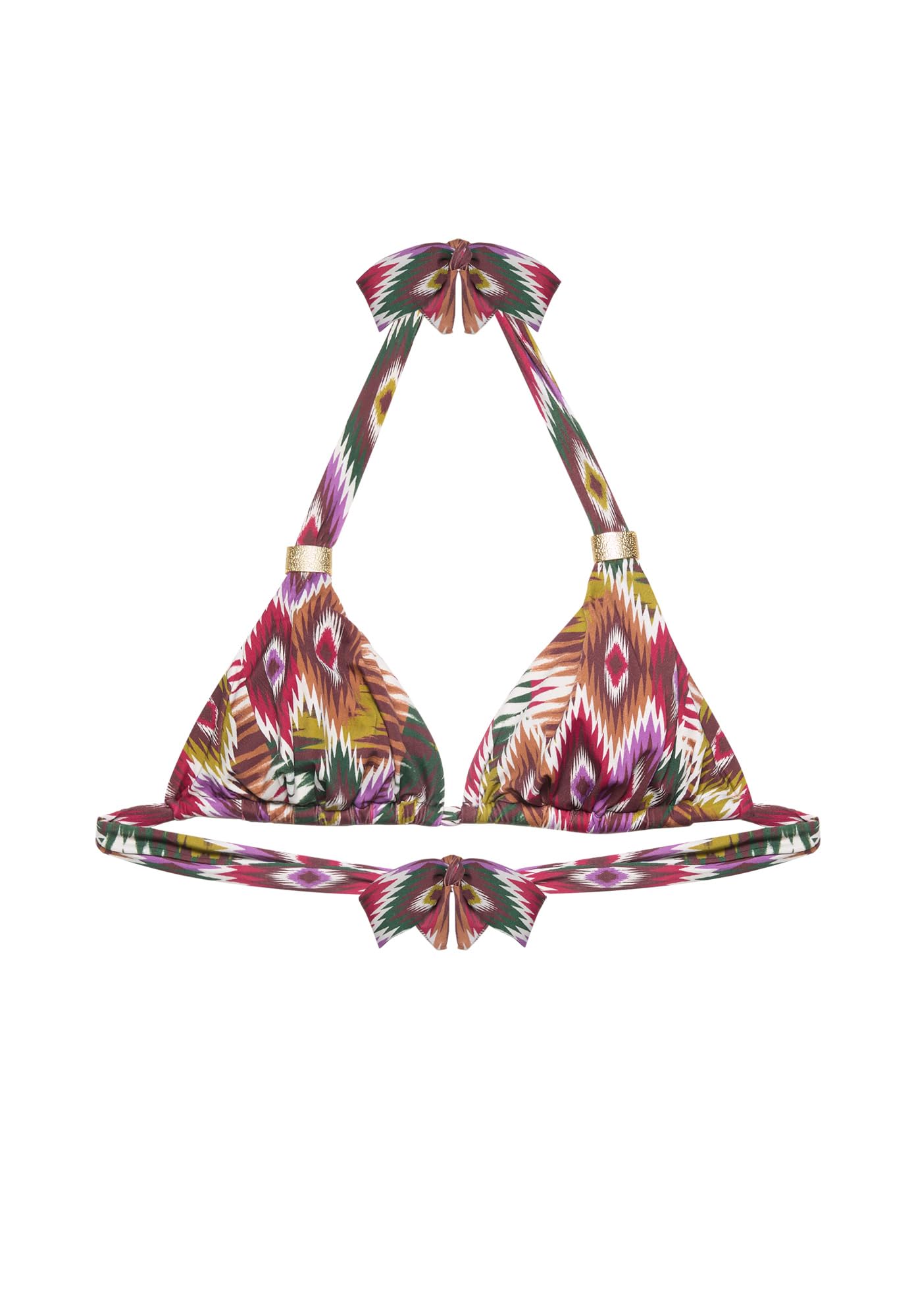 YAMAMAY - Bikini Parte Alta a Triangolo Senza Ferretto, Imbottitura Removibile, Donna, Kaya, Multicolore, Stampato