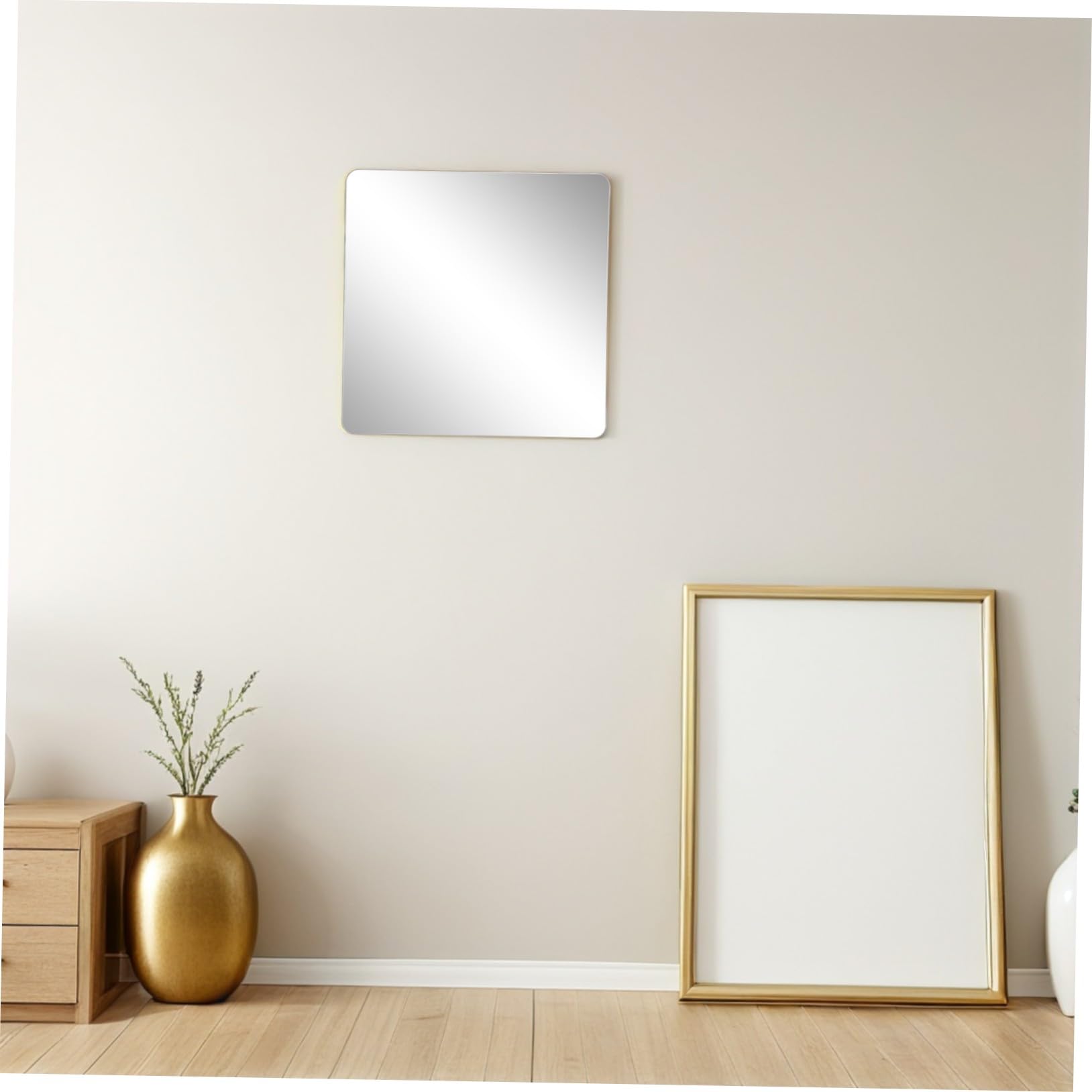 8 Stück Teiliges Selbstklebendes Quadratisches Spiegelfliesen Flexibel Zuschneidbar Unzerbrechlich für Wanddekoration Wohnzimmer Bad Schlafzimmer DIY Raumgestaltung