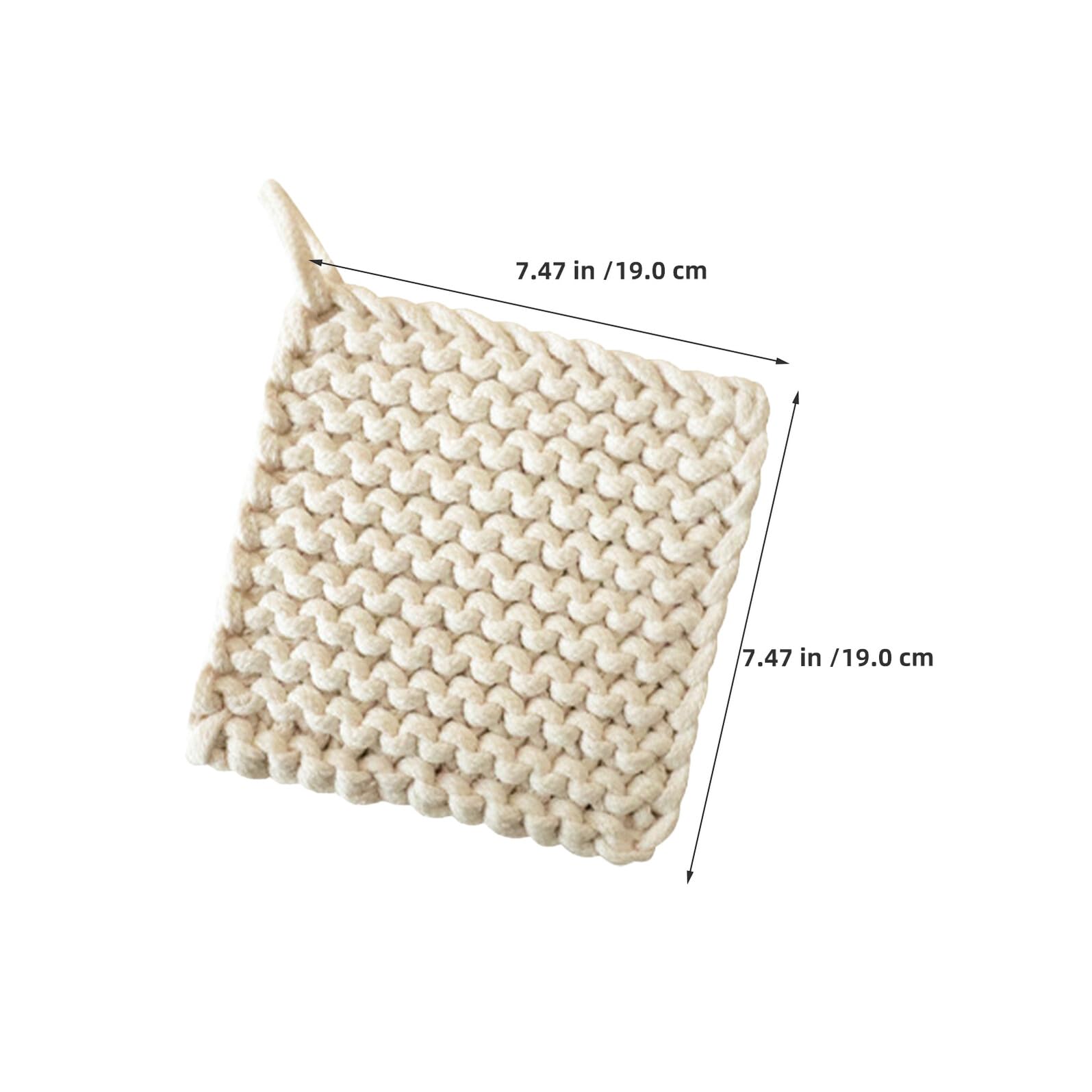 Presine Fatte Mano Quadrate 3 Pezzi in Cotone Resistenti al Calore
