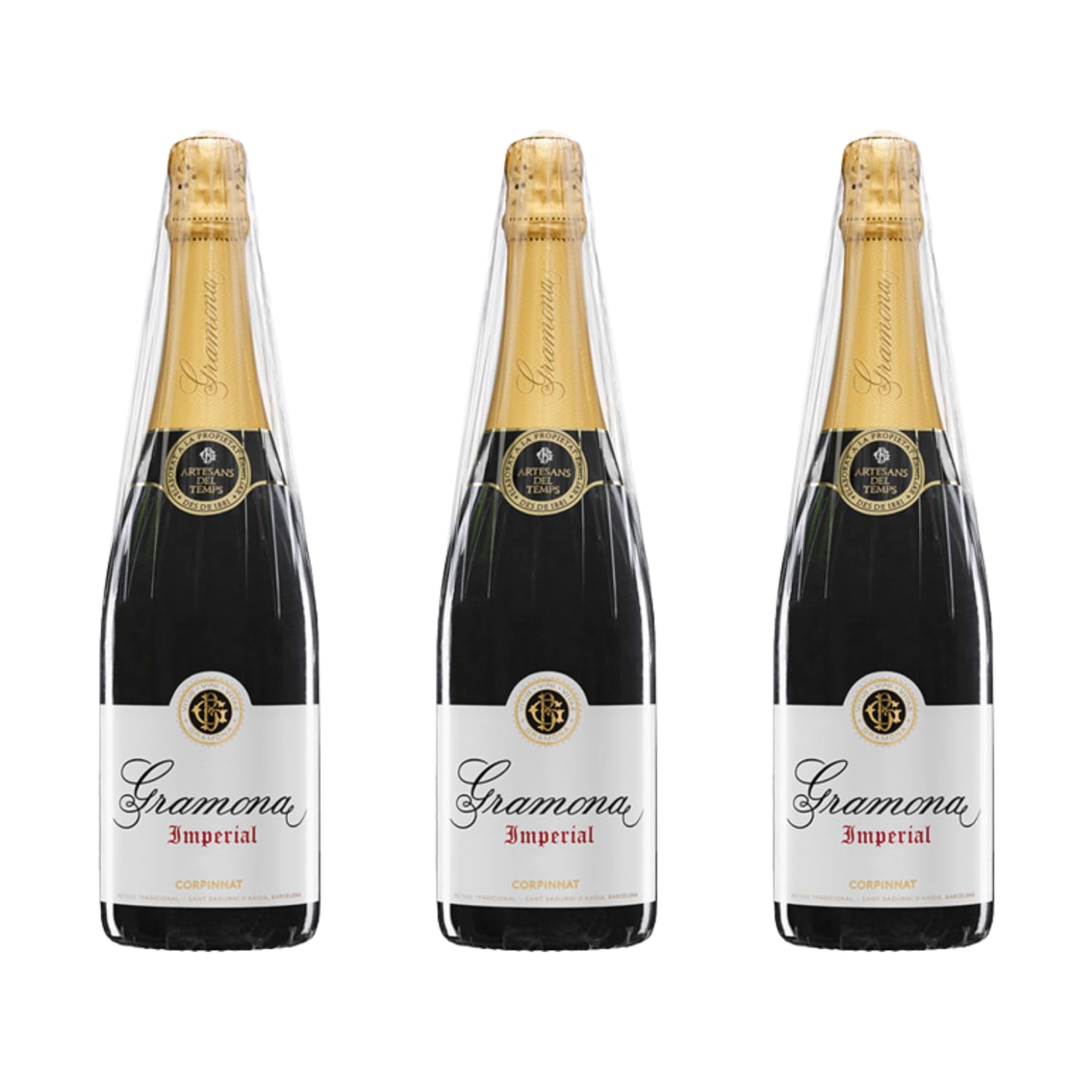Pack 3 Cavas Gramona Imperial - x3 Botella de Cava Espumoso Gran Reserva de Corpinnat 75 cl - Mejor Selección ENOVINOS THE WINE BRAND