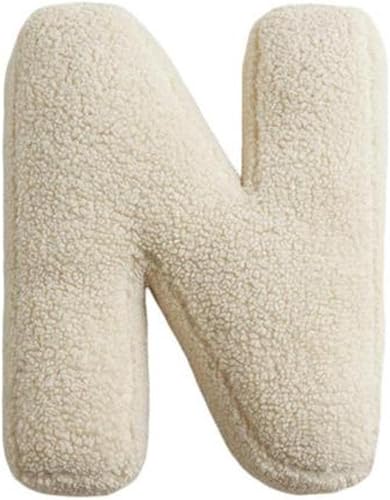 Miniatura 1 de MOJUN Almohadas de letras, lindas y suaves almohadas decorativas de letras del alfabeto inglés, cojín para sala de estar, sofá, cama, decoración de