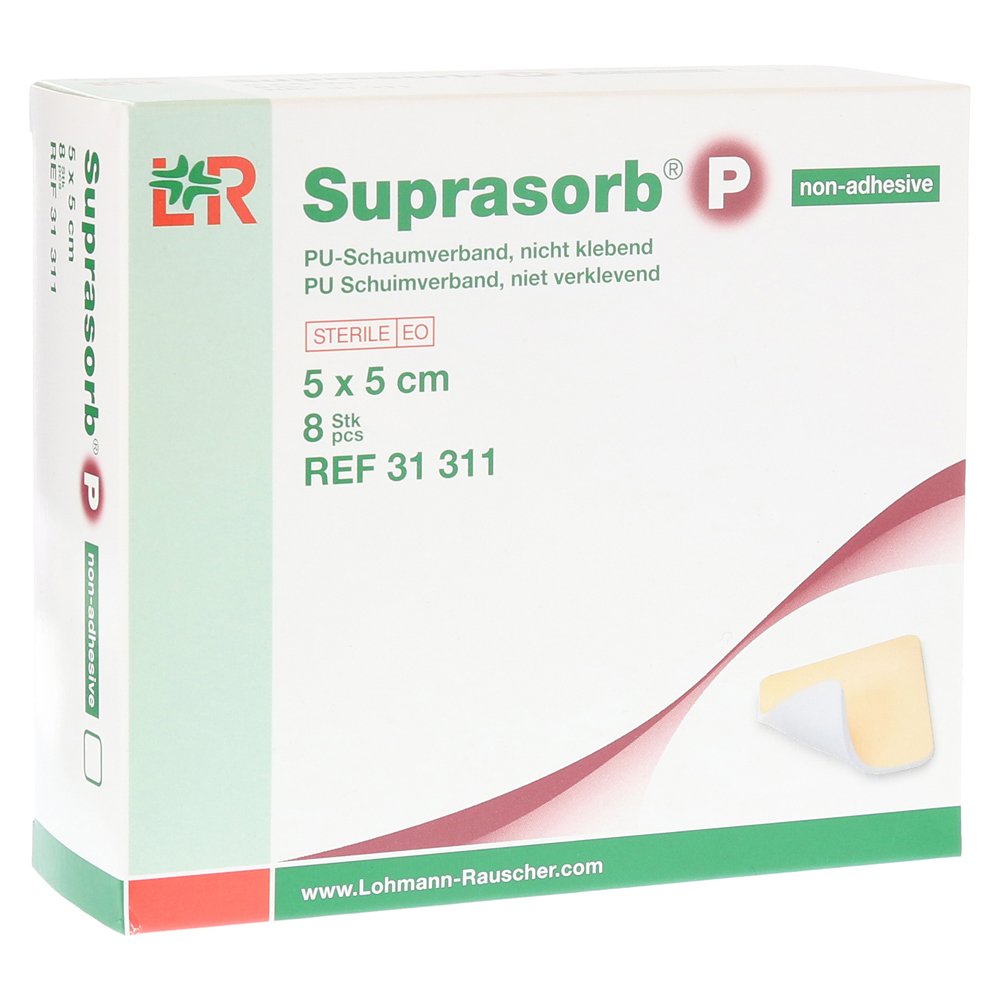 Suprasorb P PU-Schaumv.5x5 cm Nicht Klebend
