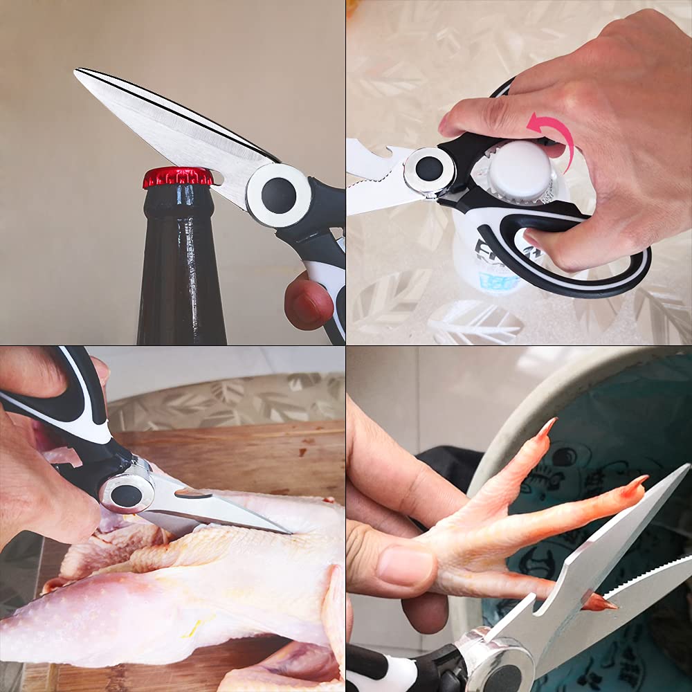 Forbici da cucina Sharp BESTWYA multiuso forbici da cucina in acciaio inox resistente (confezione da 4)