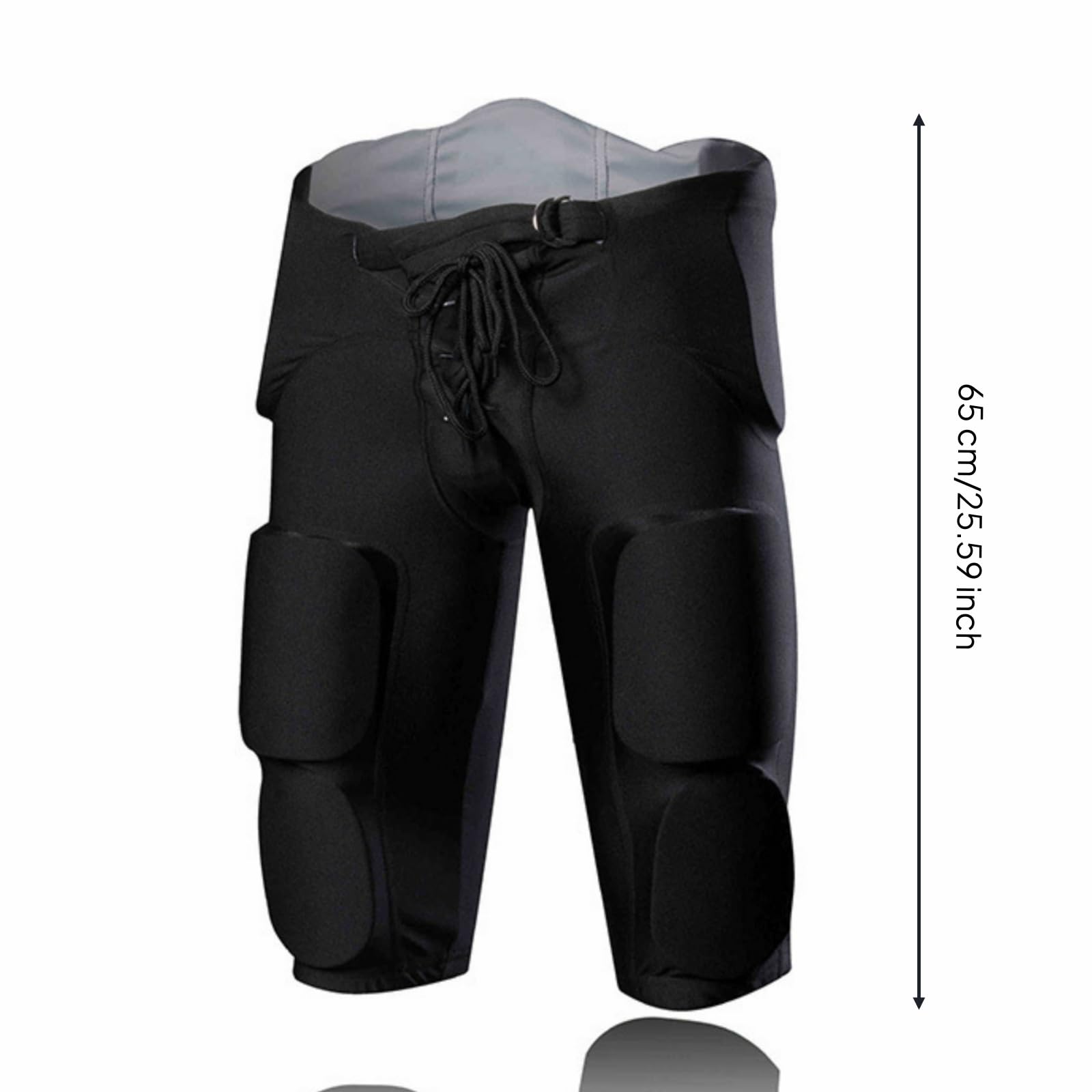 Short Protection avec Rembourrage Élastique Short Protection Pantalon Court pour Sportifs, Compétition , 2XL , Adult Black