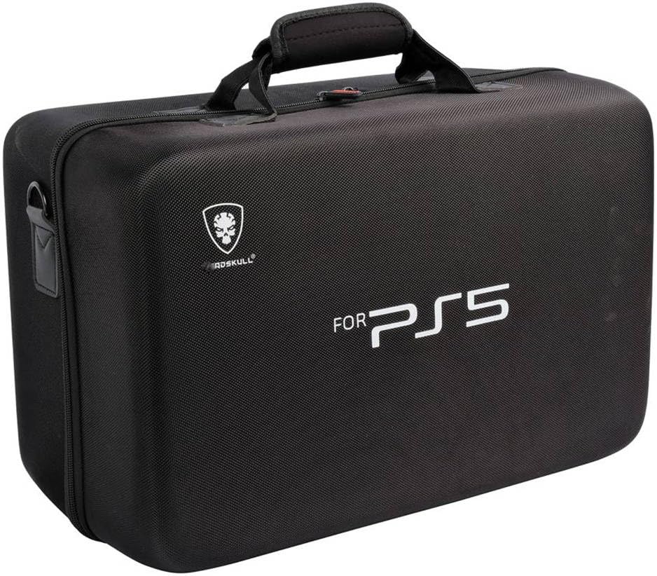 Image of New World Storage Bag for PS5 Slim, Travel Bag for PS5 Slim, Carrying Case Briefcase Type for PS5 Slim,Waterproof shoulder bag for Playstation 5 Slim with Both side storage compartment-Black