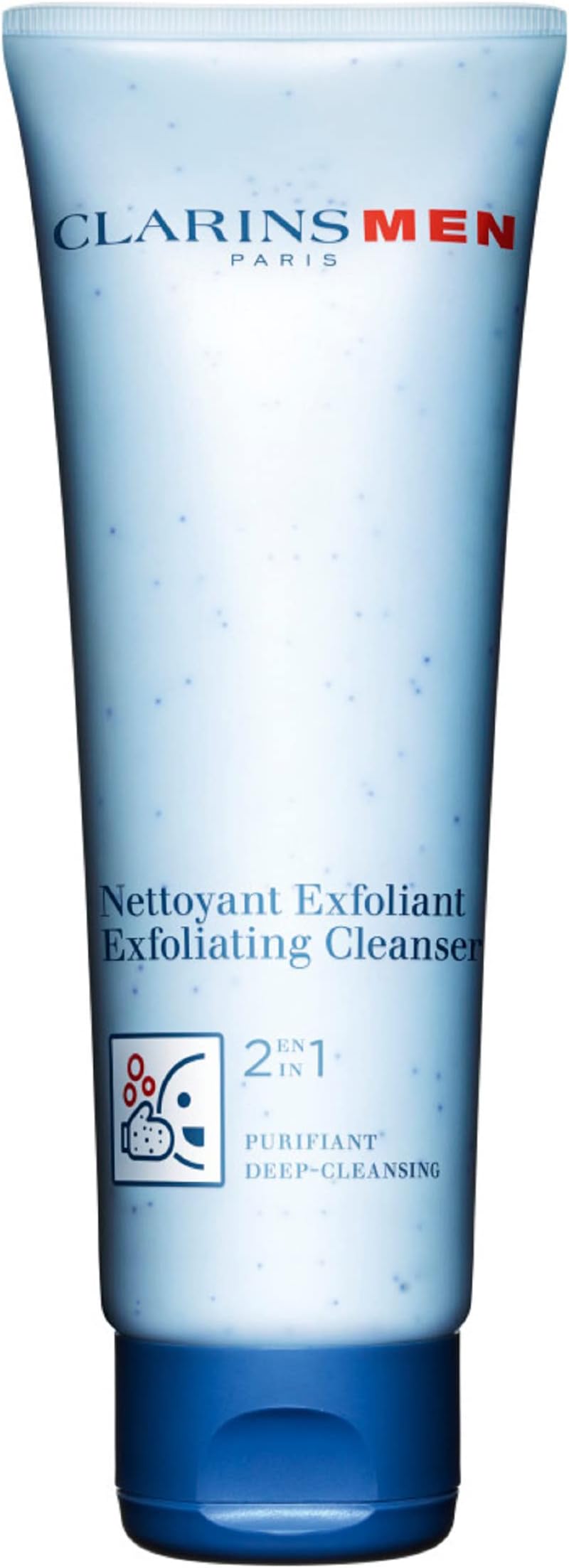 CLARINSMEN Exfoliator Cleanser | Exfoliating Face Wash For Men | Deeply Cleanses Impurities and Clears Out Clogged Pores | Contains Salicylic Acid | All Skin Types | 4.4 Ounces