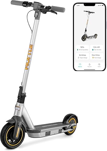 Miniatura 1 de Hurtle Patineta eléctrica plegable para adultos, 500 W 36 V sin escobillas con control de aplicación, neumáticos de panal de abeja de 10 pulgadas,