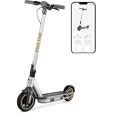 Hurtle Folding Electric Scooter for Adults-300W Brushless Motor Foldable Commuter Scooter w/8.5 Inch Pneumatic Tires,3 Speed Up to 19MPH,18 Miles,Disc Brake&ABS,for Adult&Kids-Hurtle HURES18-M5, Black