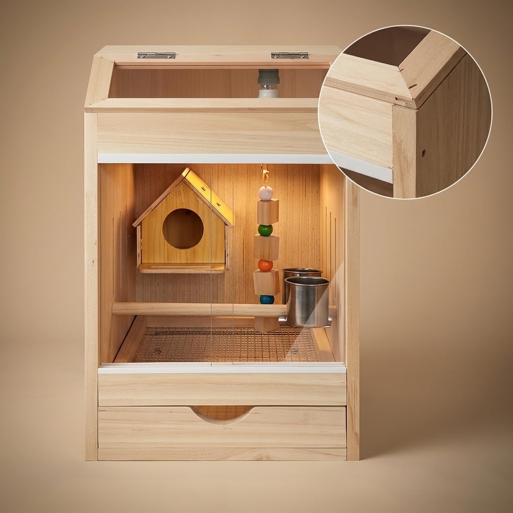 Caja Cría Termostática para Polluelos - Jaula Nido con Diseño Anti- - para Aves Corral, Paquete de Aislamiento térmico de 50 cm de Alto, Paquete 1