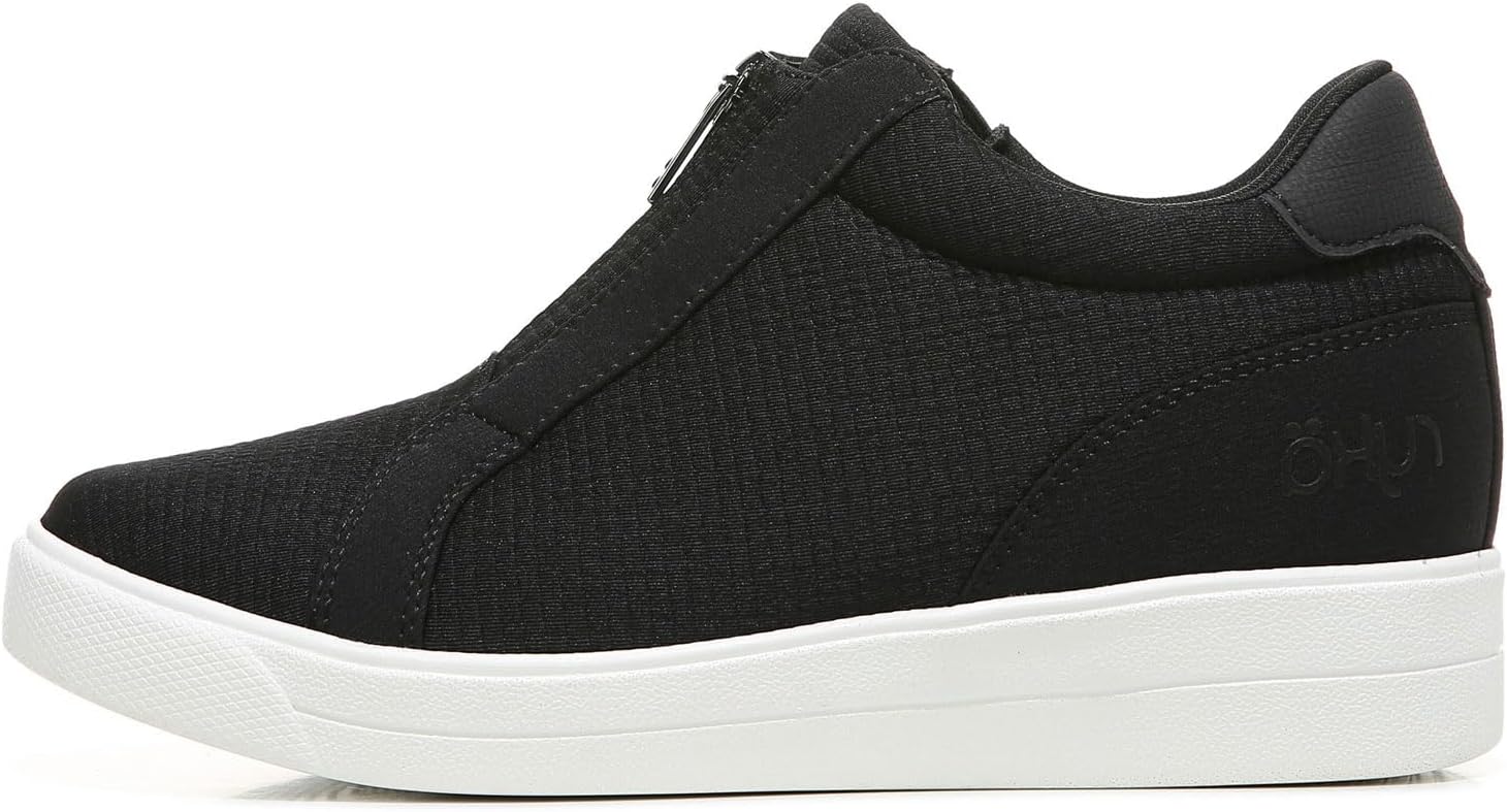 Ryka Women's Vibe Wedge Sneaker Black Knit 9 M