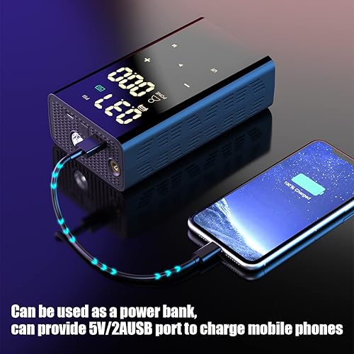 Miniatura 6 de Compresor de aire portátil para neumáticos de automóvil, bomba de aire inalámbrica de 150 PSI con batería de 6600 mAh, manómetro automático