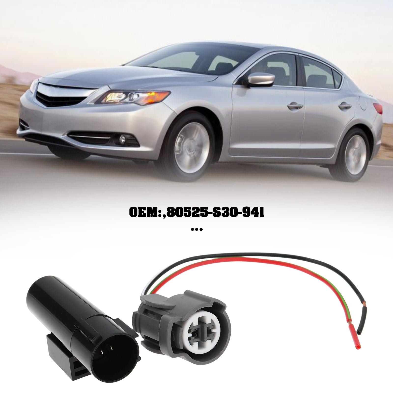 ECSiNG Czujnik temperatury otoczenia z wtyczką 80525S30941 80525-S30-941 kompatybilny z Honda Kompatybilny z Acura ILX RDX Civic