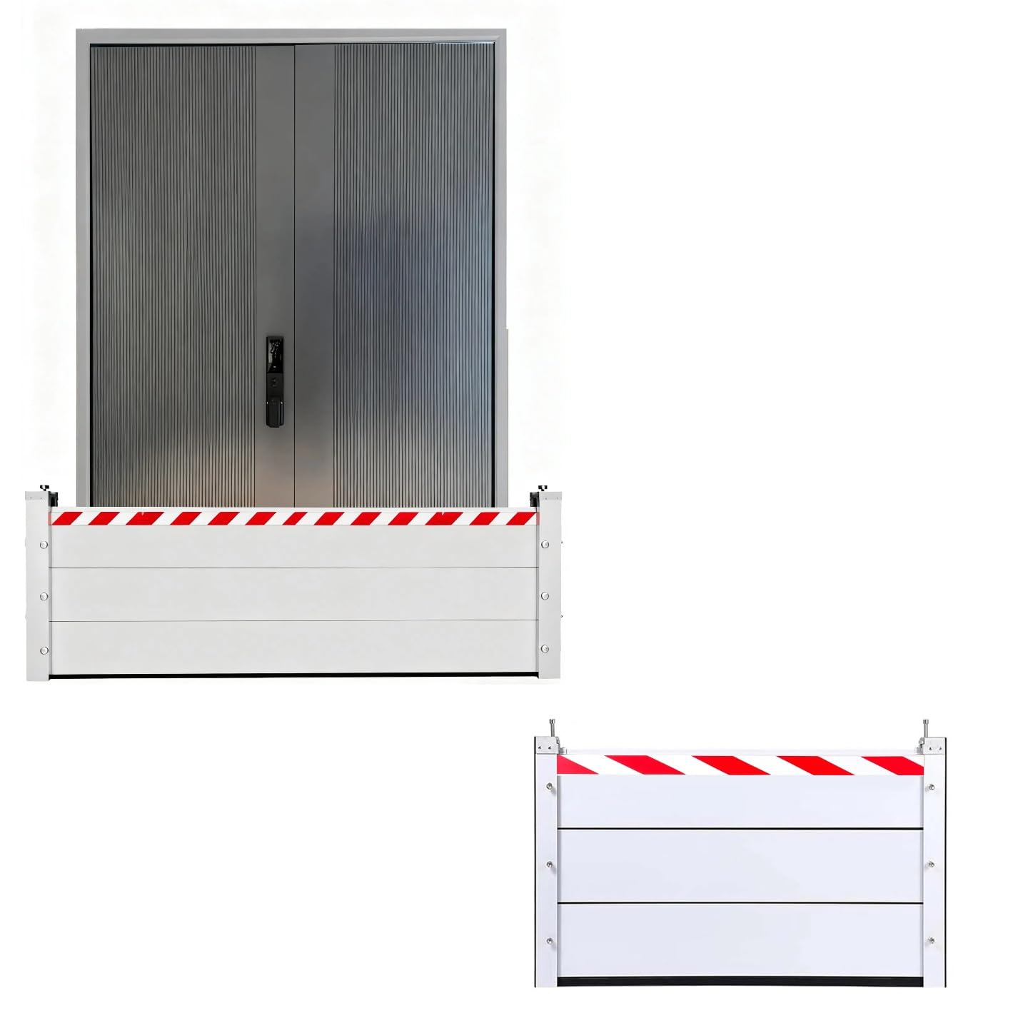Batardeau anti-inondation aluminium amovible 126x60 pour barrière de garage