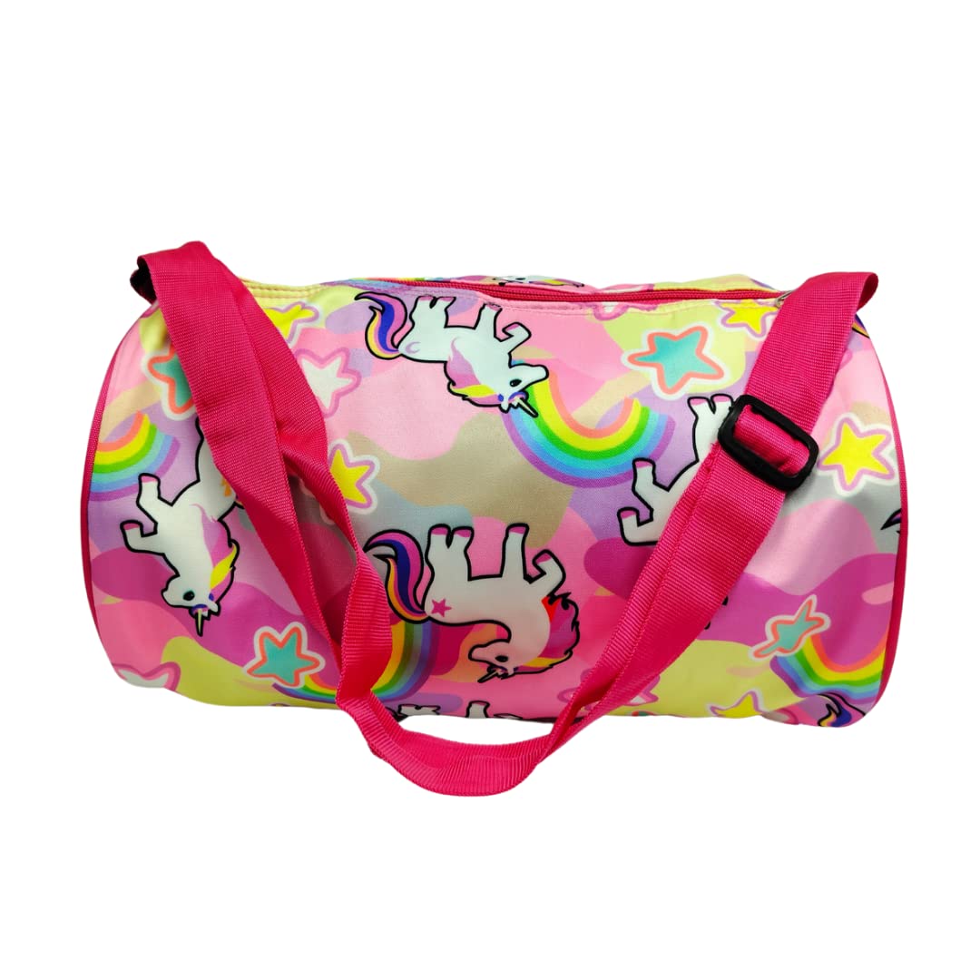 redchimes Fancy Cute Unicorn Duffel Bag Travel Gym Sports Gymnastics Dance Classes for Girls Pack of 1 Pc-picture-27