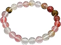 Vista 300 de Amazing Gemstone Pulsera de cristal para mujeres y hombres, pulsera de cristal curativo de protección, pulsera elástica con cuentas de piedras
